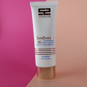 تصویر کرم ضد آفتاب بی رنگ spf50 سان شیلد ساین اسکین 