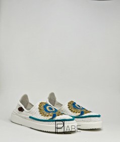 تصویر گیوه مدل سوزن دوزی - سفید giveh_zanane_dastbaft