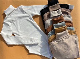 تصویر بادی یقه اسکی ( فینگردار) زنانه کد 1031 - خردلی بادی یقه اسکی ( فینگردار) زنانه کد 1031