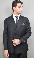 تصویر کت و شلوار دابل برست پارچه ترک سایز ۴ ایکس ال 