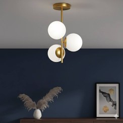 تصویر لوستر سه شعله مدرن از جنس فلز 