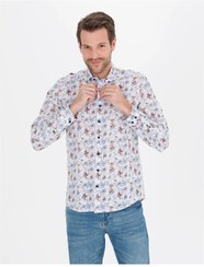 تصویر پیراهن مردانه آبی سرمه ای پیرکاردینPierre Cardin | G021SZ004.000.1590034.VR033 اورجینال 