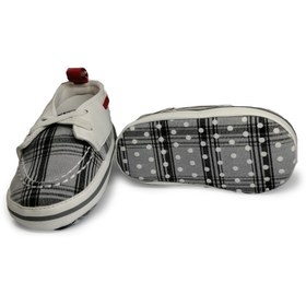 تصویر کفش نوزادی پسرانه طرح کالج طوسی کوکالو Cocalo Cocalo Gray College Baby Boy Shoes