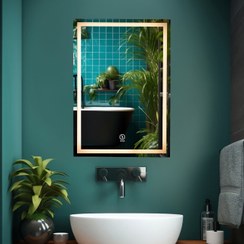 تصویر آینه بک‌لایت لمسی مستطیل کد M211 M211