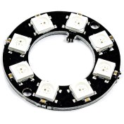 تصویر ماژول LED RGB حلقه ای ۸ تایی مدل WS2812 