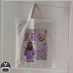 تصویر کیف دستی بنفش 