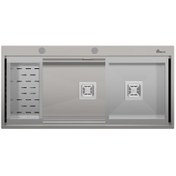 تصویر سینک ظرفشویی بیمکث مدل 774 توکار تک لگن استیل 