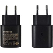 تصویر کلگی شارژر SAMSUNG مدل 25 وات Super FastCharging ویژگی 2 پین 100% اورجینال فله بدون پک - سفید 