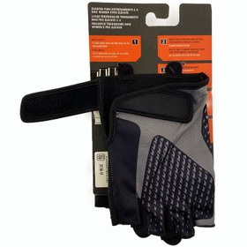 تصویر دستکش بدنسازی نایکی مدل Nike Bodybuilding Gloves New 2024| مشکی طوسی 