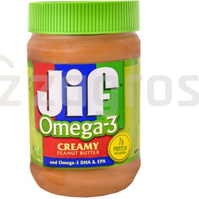 تصویر کره بادام زمینی امگا 3 جیف آمریکایی ۴۵۰ گرم - باکس 12 عددی ا Jif Peanut Butter Omega 3 - 450g Jif Peanut Butter Omega 3 - 450g