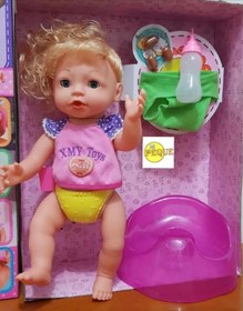 تصویر عروسک پی پی کن و موزیکال بیبی بورن آیتم 8079 