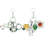 تصویر آویز تخت و کریر جغجغه ای و دندانگیر دار نوزادی طرح حیوانات آی پینکی Aipinqi 