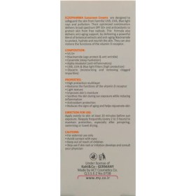 تصویر کرم ضدآفتاب اگزوفارما بی‌رنگ انواع پوست SPF50 حجم 50 میلی‌لیتر Eczopharma Sunscreen Cream Invisible All Type Skin SPF50 50ml