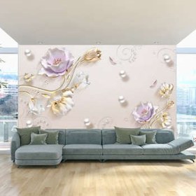 تصویر پوستر دیواری سه بعدی طرح گل کد 3DFL292 