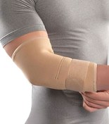 تصویر آرنج بند نئوپرنی با استرپ پاک سمن کد 135 کرمی سایز L Paksaman Neoprene Elbow Support Cream code 135