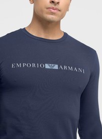 تصویر تی‌شرت یقه گرد لوگو برند Emporio Armani Logo Crew Neck T-Shirt