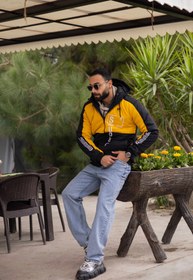 تصویر کاپشن مردانه super dry H مدل آستین بلند جنس پلی استر Men's super dry H jacket, long sleeve model, polyester