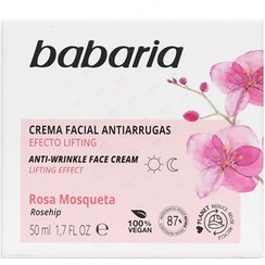 تصویر کرم ضد چروک و لیفت باباریا مدل Rosehip حجم 50 میلی لیتر Babaria RoseHip Anti-Wrinkle Face Cream 50ml