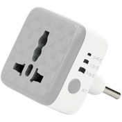 تصویر تبدیل تایمر دار سه به دو شارژر آیفون باگارانتی 36ماهه هادرون power plug adapter