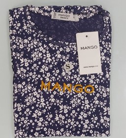 تصویر تیشرت نخی زنانه منگو طرح دار - اسمال S / ۱۵۵۰۰۰ T-shirt Mango