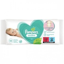 تصویر دستمال مرطوب پمپرز بسته 52 عددی Pampiers wet wipes pack of 52 pieces