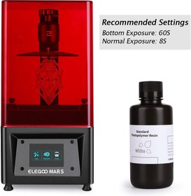 تصویر رزین رنگ سفید 1000 گرمی ELEGOO 3D Printer Resin - ارسال 20 روز کاری 