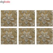 تصویر زیر لیوانی مدل C1-42512 بسته 6 عددی چند رنگ سایز 0.1*10*10 سانتی‌ متر 