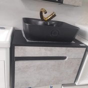 تصویر روشویی کابینتی مشکی Cabinet vanity