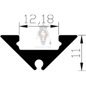 تصویر پروفیل لاینر نبشی کد 12 (3 متری) 