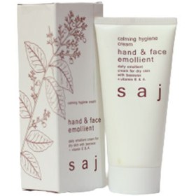 تصویر کرم نرم کننده دست و صورت سفید 60میل ساج Saj Hand And Face Emollient Cream White 60ml