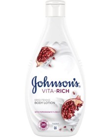 تصویر لوسیون بدن ویتا ریچ روشن‌کننده با عصاره گل انار 400 میلی‌لیتر برند johnson's Body Lotion Vita Rich Brightening With Pomegranate Flower Extract 400ml