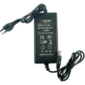 تصویر آداپتور ۱۲ ولت ۵ آمپر رومیزی سیجل 