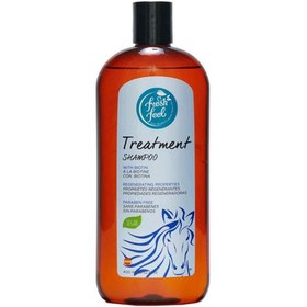 تصویر شامپو تقویت کننده مو فرش فیل fresh feel حاوی بیوتین مناسب موهای نازک و شکننده حجم 400 میل fresh feel SHAMPOO WITH BIOTIN 400 ML