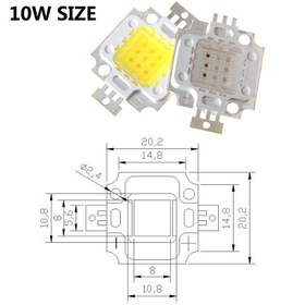 تصویر ال ای دی SMD سفید 10 وات 