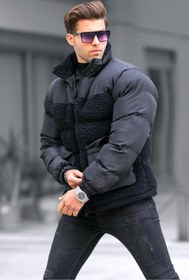 خرید و قیمت کاپشن مردانه شیشه‌ای سیاه 6860 Madmext Madmext - Main Image