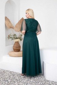 تصویر لباس مجلسی یقه سایز بزرگ زنانه برند toprak tekstil کد 1700610677 