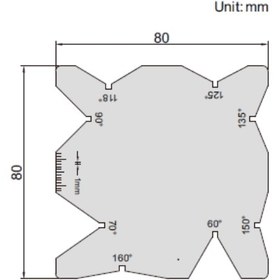 تصویر شابلون مته اینسایز مدل 1-4842 INSIZE 4842-1 drill angle gage