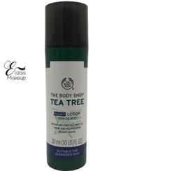 تصویر بادی شاپ لوسیون جوانساز و ضد لک شب رولی تی تری 30 میل tea tree night 