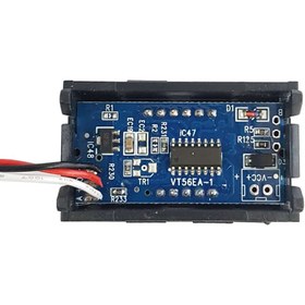 تصویر ولت متر دیجیتال پنلی 0 تا 100 ولت DC سایز 0.56 