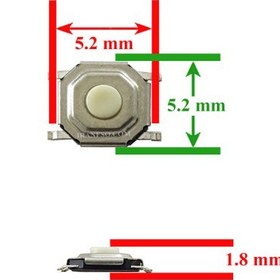 تصویر دکمه لپ تاپ SMD 5.2x5.2x1.8mm 