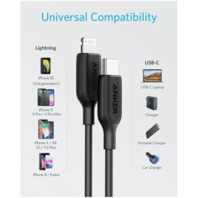 تصویر کابل تبدیل USB-C به لایتنینگ انکر مدل A8833 