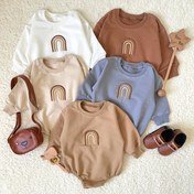 تصویر بادی رنگین کمان بچگانه سایز ۱۲ تا ۱۸ ماه 