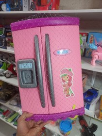 تصویر یخچال اسباب بازی بزرگ دخترونه Big toy refrigerator for girls