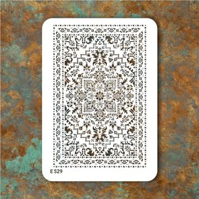 تصویر شابلون طرح فرش کد E529 
