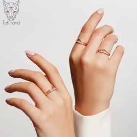 تصویر انگشتر تاج ملکه مینیمال ژوپینگ queen crown ring xuping