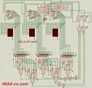 تصویر پروژه شمارنده 3 رقمی رمزگذاری شده (شبیه ساز پروتئوس) 