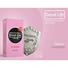 تصویر کاندوم گودلایف مدل Classic بسته 12 عددی ا good life Classic condom 12pcs good life Classic condom 12pcs