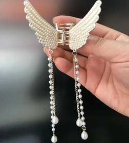 تصویر کلیپس فلزی آویز دار بال فرشته 