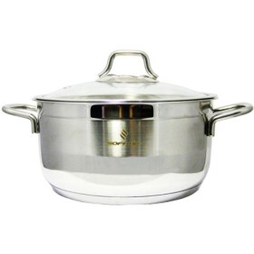 تصویر قابلمه استیل سوفرام مدل سافت سایز ۲۰ ا Sofram Steel Pot Soft Model Size 20 Sofram Steel Pot Soft Model Size 20