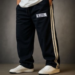 تصویر شلوار اسلش بگ مشکی جنس بنگال 